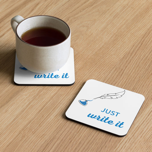 Just write it Cork-back coaster