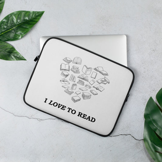 I Love to Read Laptop Sleeve