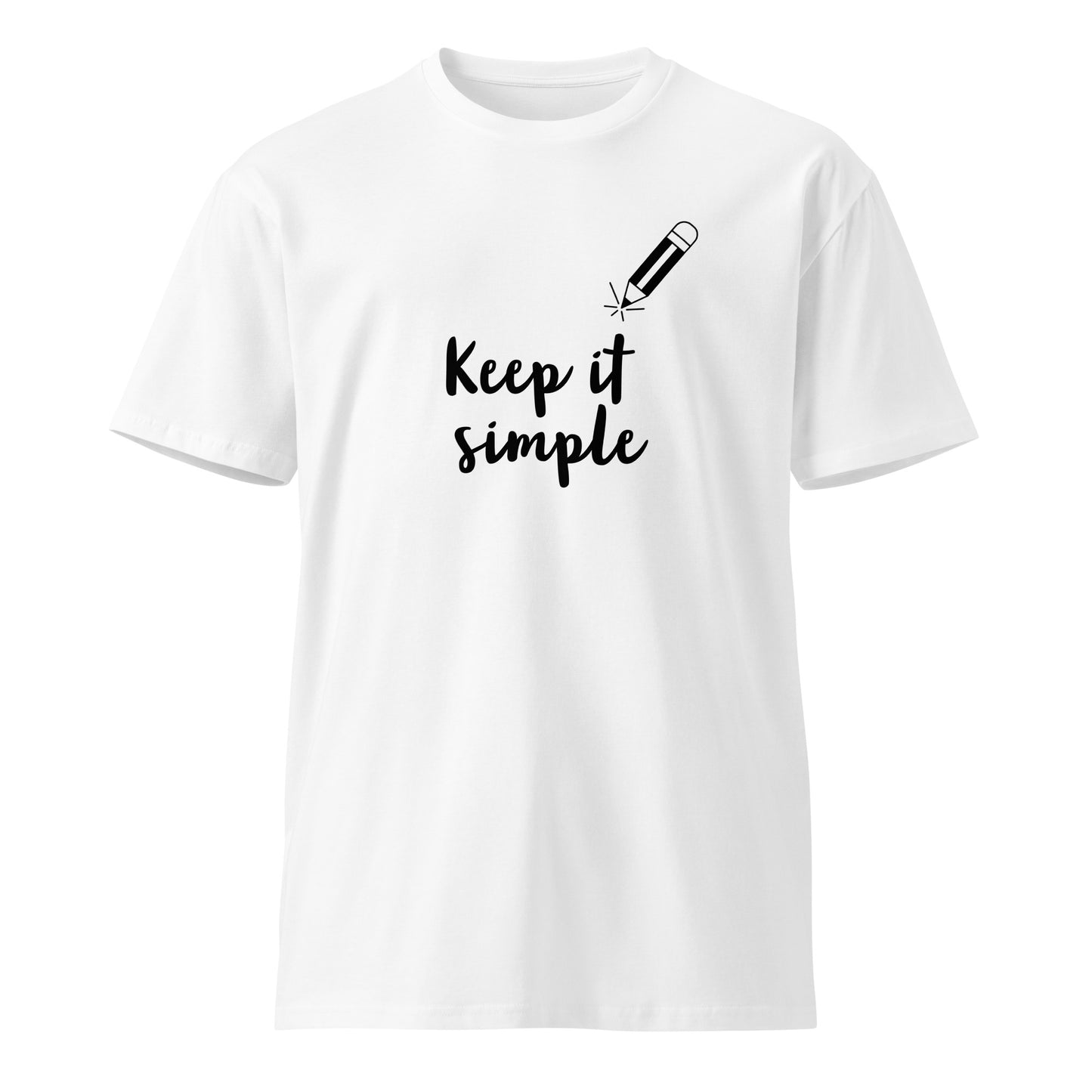 Keep it Simple Unisex premium white t-shirt