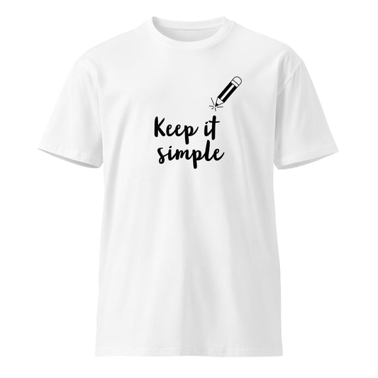 Keep it Simple Unisex premium white t-shirt