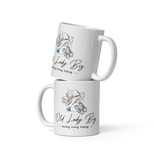 OLB Logo White glossy mug