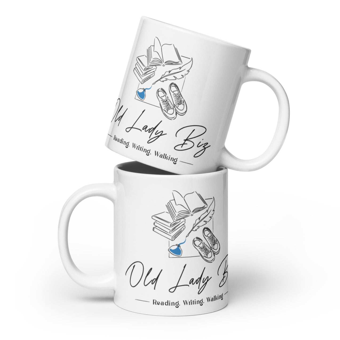 OLB Logo White glossy mug